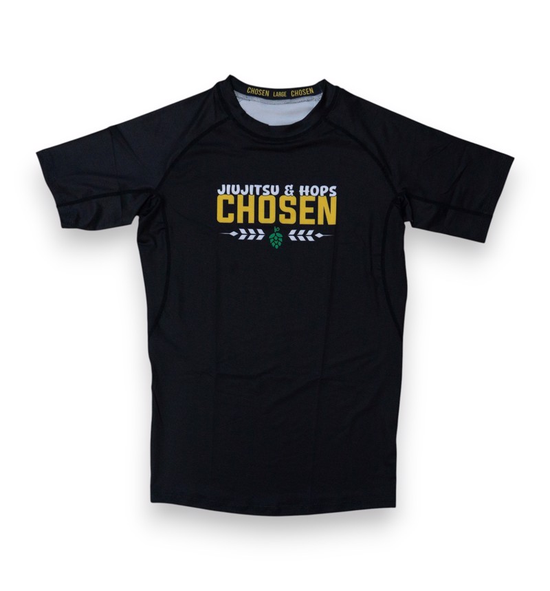 CHOSEN Beer and jiu Jitsu RASHGUARD - BLACK